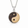 Wooden yin yang necklace